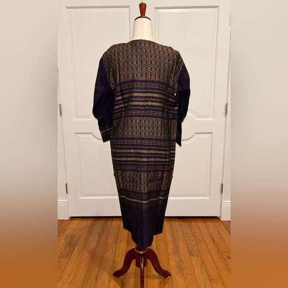 Hand loom vintage long blazer made in Oaxaca mex. - Picture 7 of 7